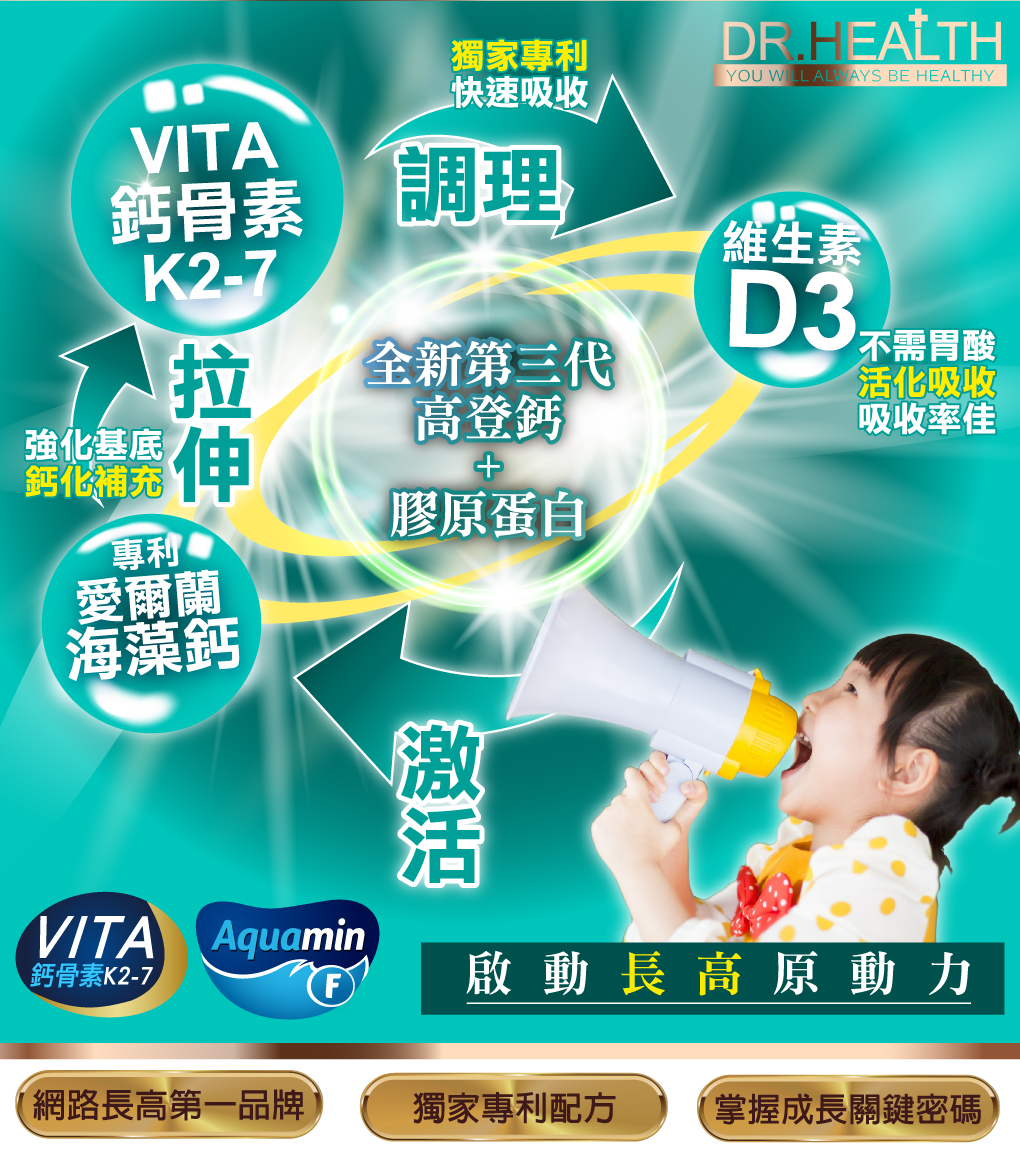 我愛簡單購 IEasyShopping 【達特漢司】第三代-高登鈣 6盒-成長高鈣
